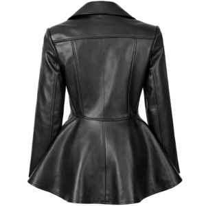 Women Peplum Leather Jacket model style