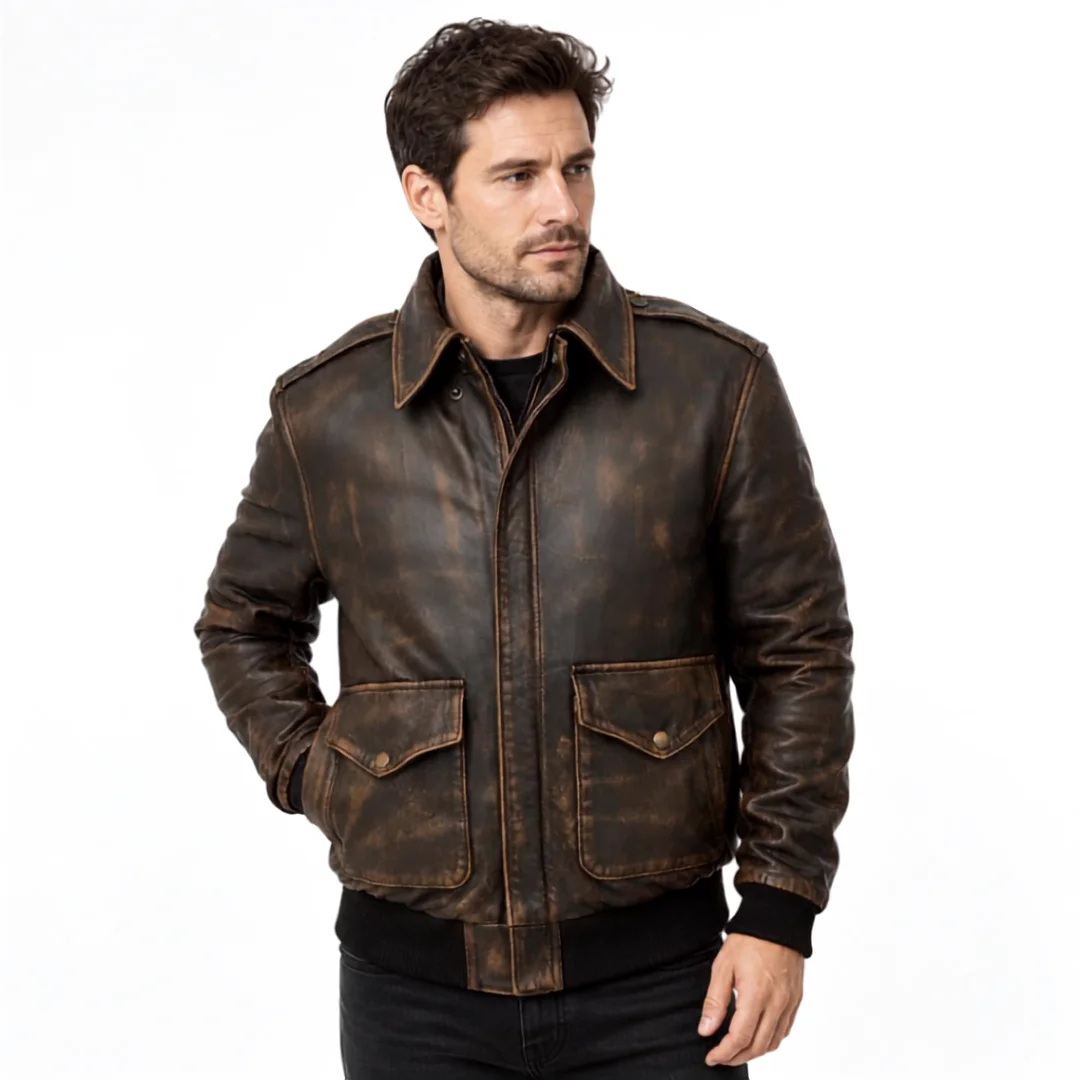 A2 Distressed Leather Jacket
