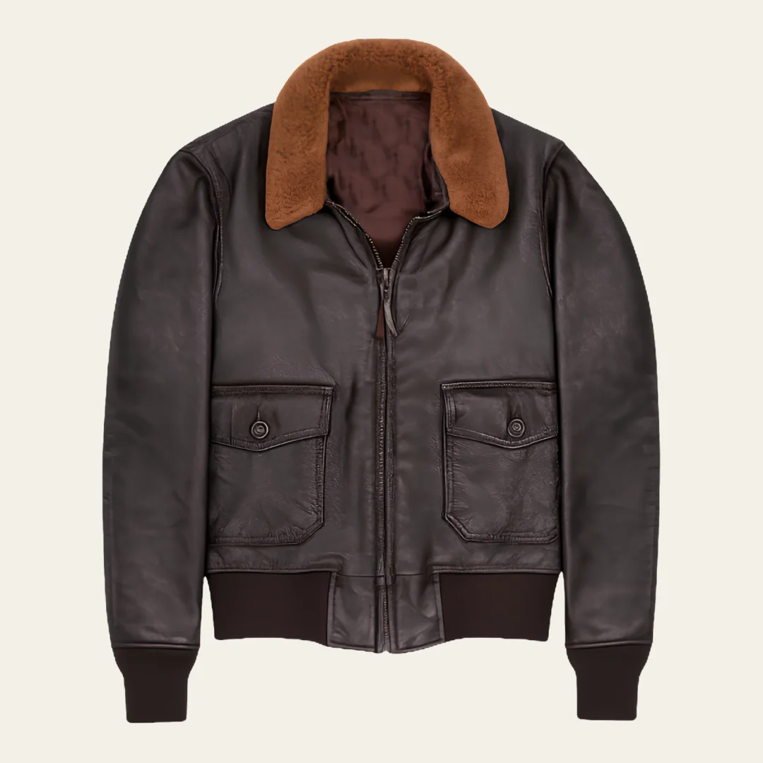 Flight Cockpit Shearling Leather Jacket