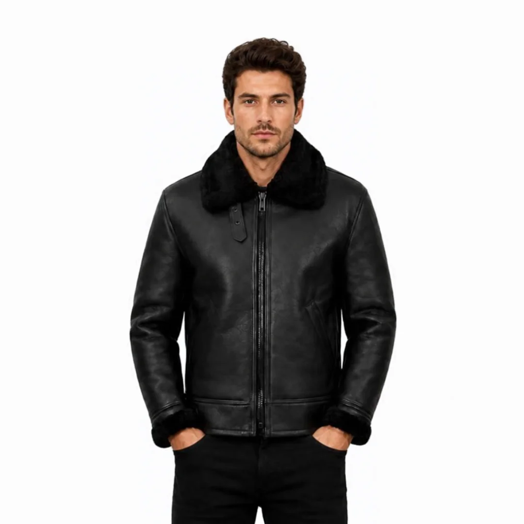 Men B3 Real Leather Shearling Jacket