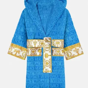 Luxury Blue Versace Robe