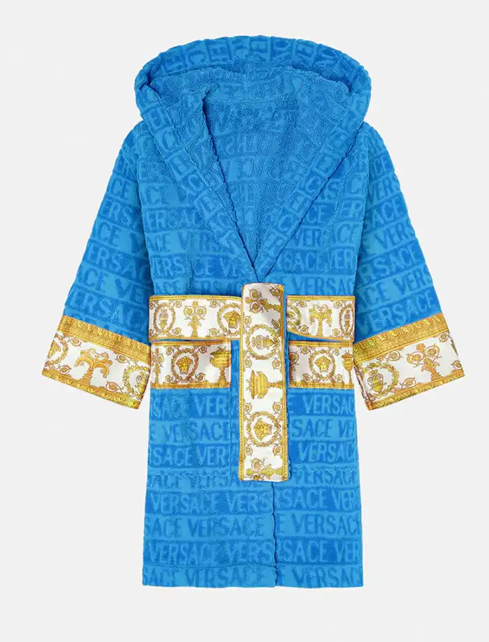 Luxury Blue Versace Robe