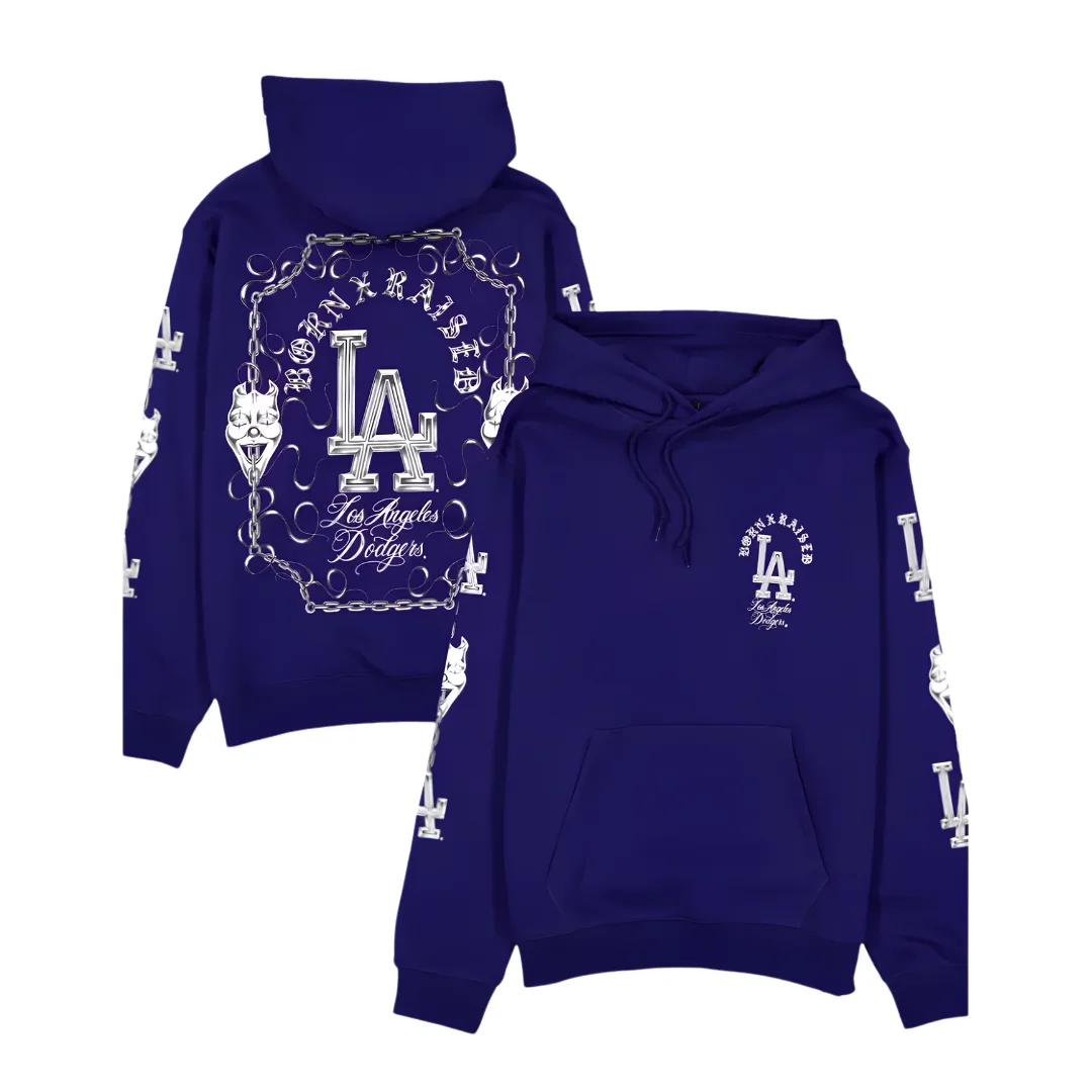 Born x Raised LA Dodgers 2026 Royal Chain Hoodie