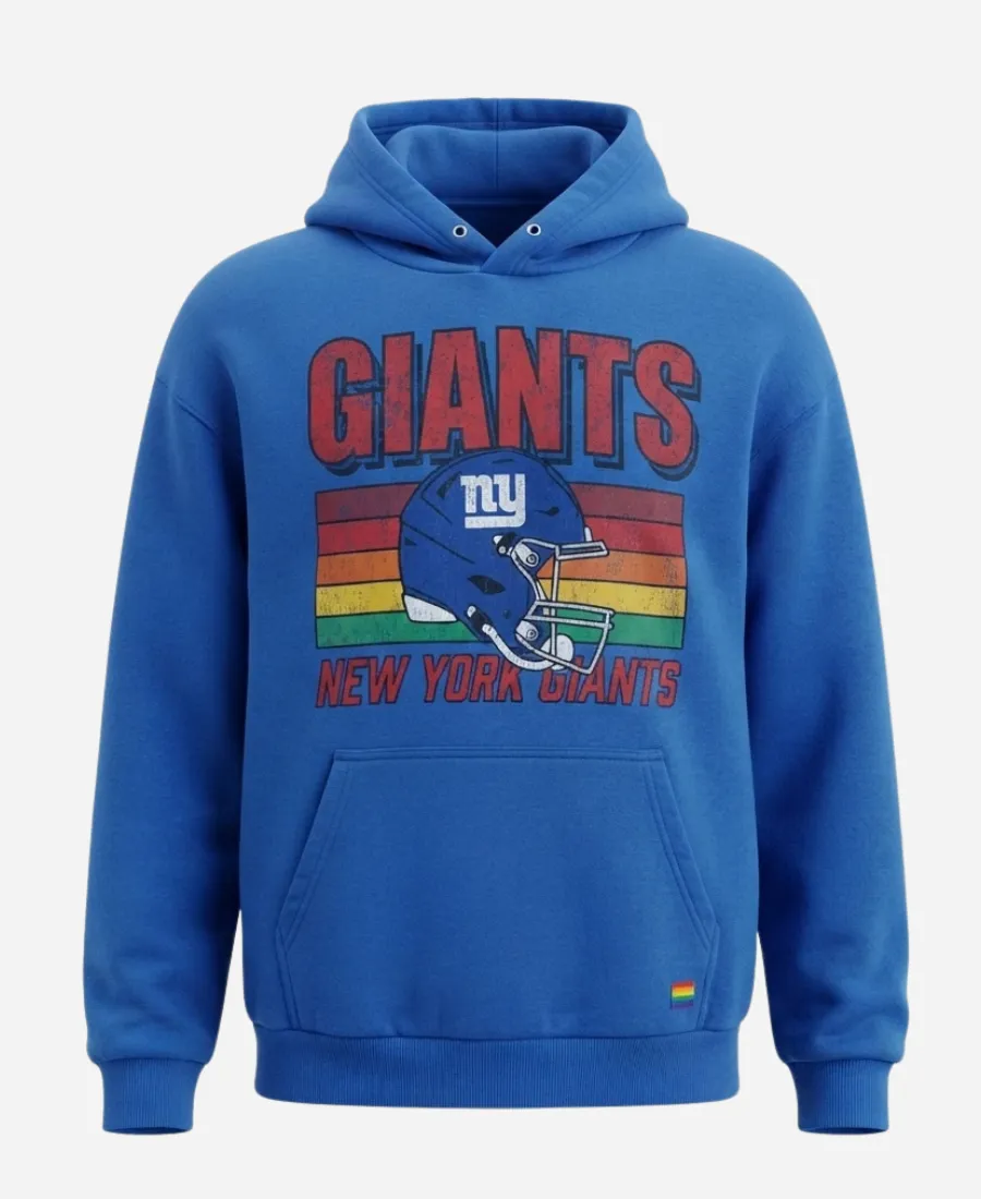 Aviator Nation Royal Relaxed Tri-Blend Hoodie Giants 2026