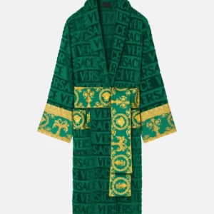 Luxury Green Baroque Versace Bathrobe