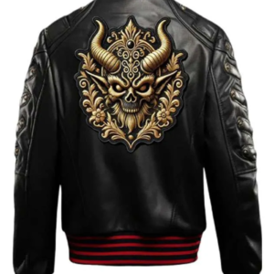 Halloween-Gothic-Devil-Black-Leather-Bomber-Jacket-Back