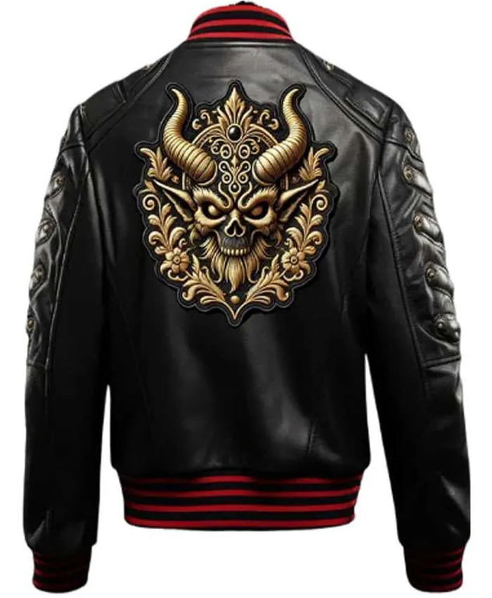 Halloween Gothic Devil Leather Jacket