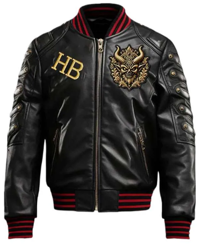Halloween Gothic Devil Leather Jacket
