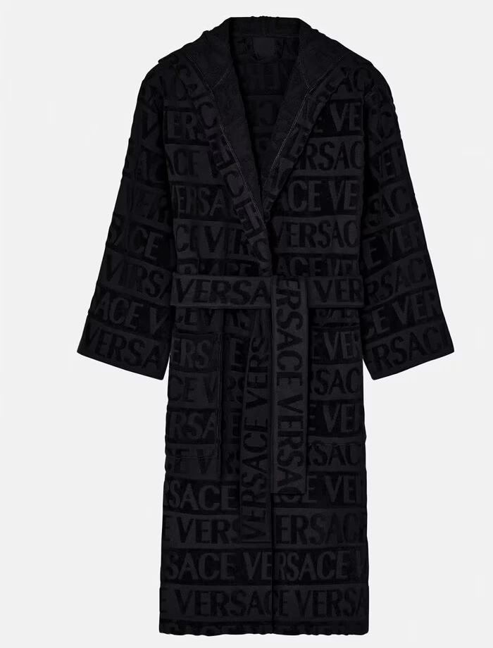 Luxury Ivy Wiza All Black Versace Bathrobe