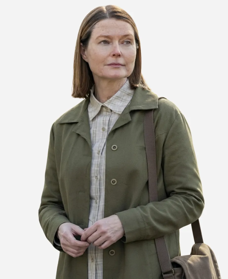 Carrie S01 Margaret White Olive Green Jacket