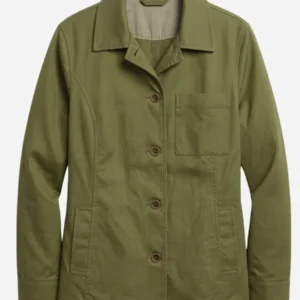 Carrie S01 Margaret White Olive Green Jacket