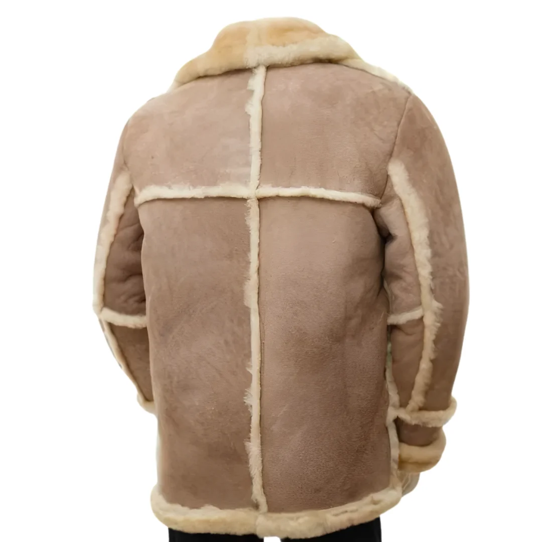 Marlboro Shearling Sheepskin Jacket back