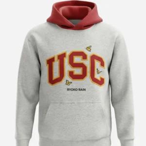 Matt-Leinart-Ryoko-Rain-x-USC-White-Fleece-Hoodie