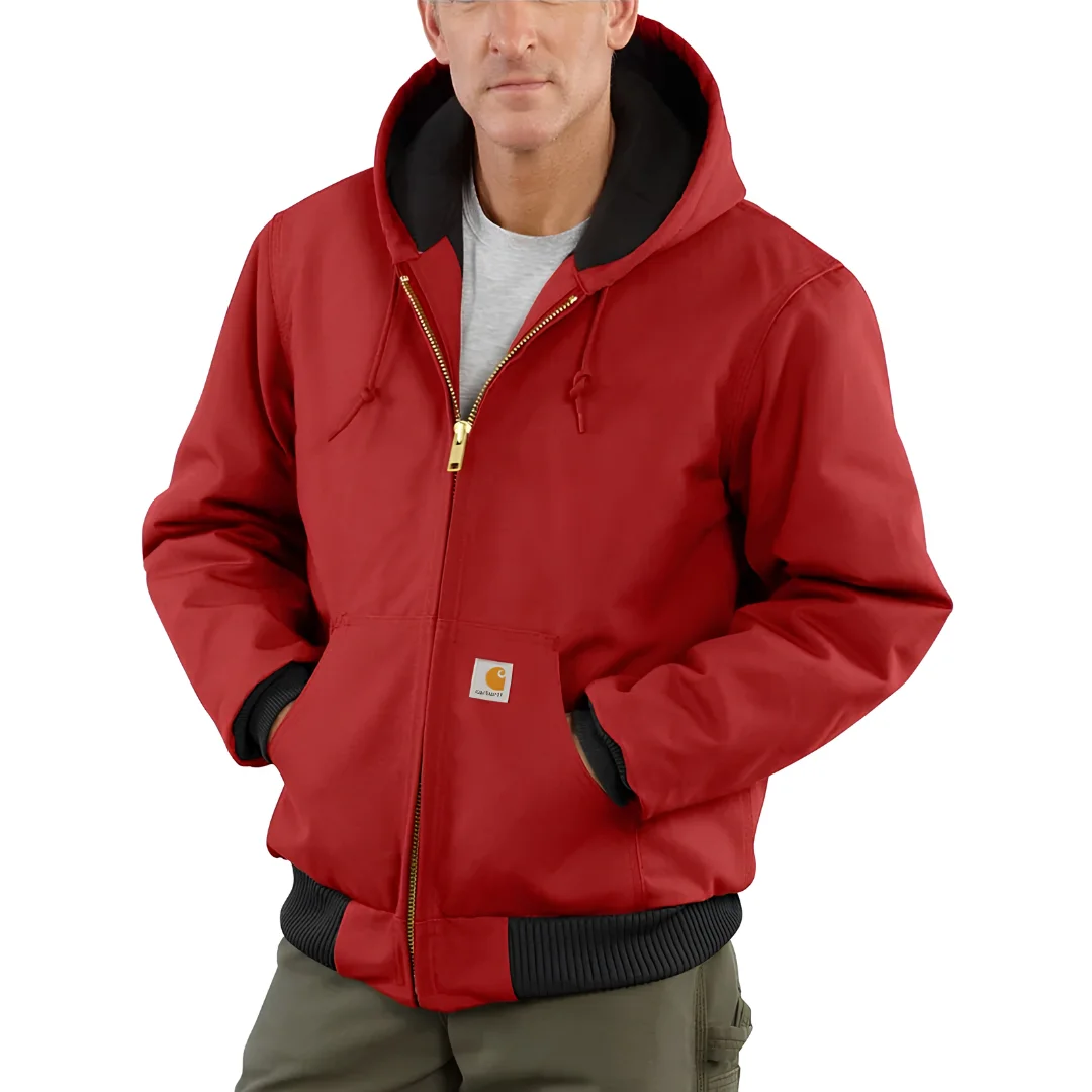 Red Carhartt Hooded Jacket