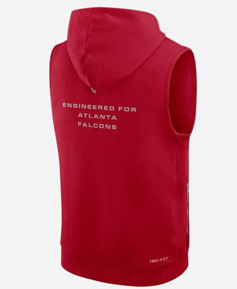 Falcons 2026 Michael Penix Jr. Sideline Sleeveless Hoodie Style