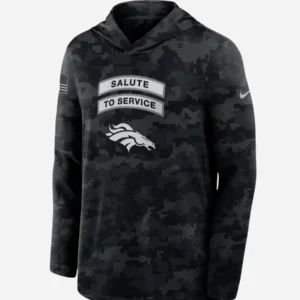 Nike Broncos 2026 Salute to Service Sideline Hooded Top Style