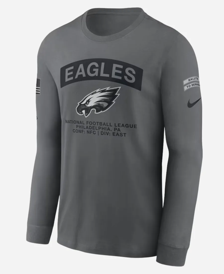 Nike Eagles 2026 Salute to Service Grey T-Shirt Style