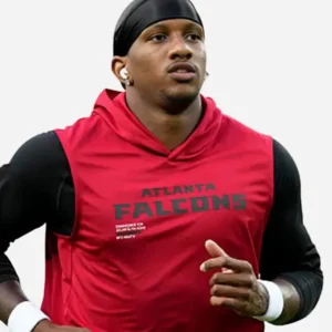 Falcons 2026 Michael Penix Jr. Sideline Sleeveless Hoodie Style