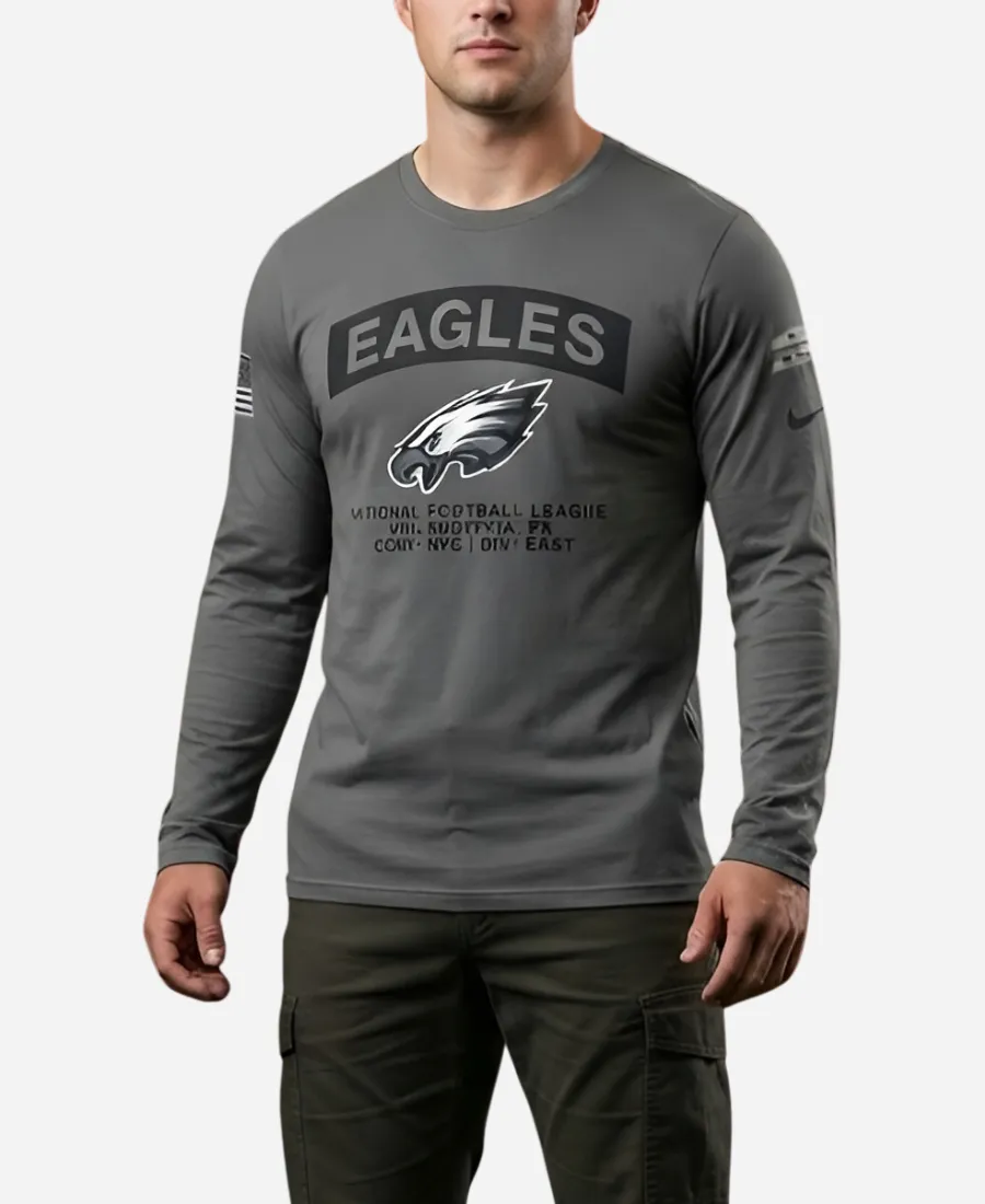 Nike Eagles 2026 Salute to Service Grey T-Shirt Style