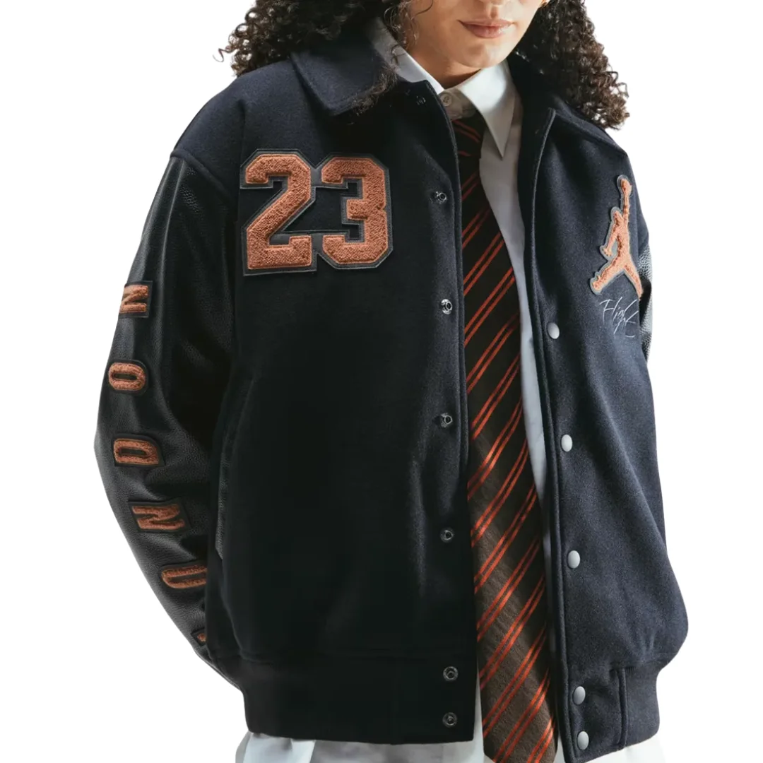 Nike x Jordan Flight LDN Varsity Jacket girl