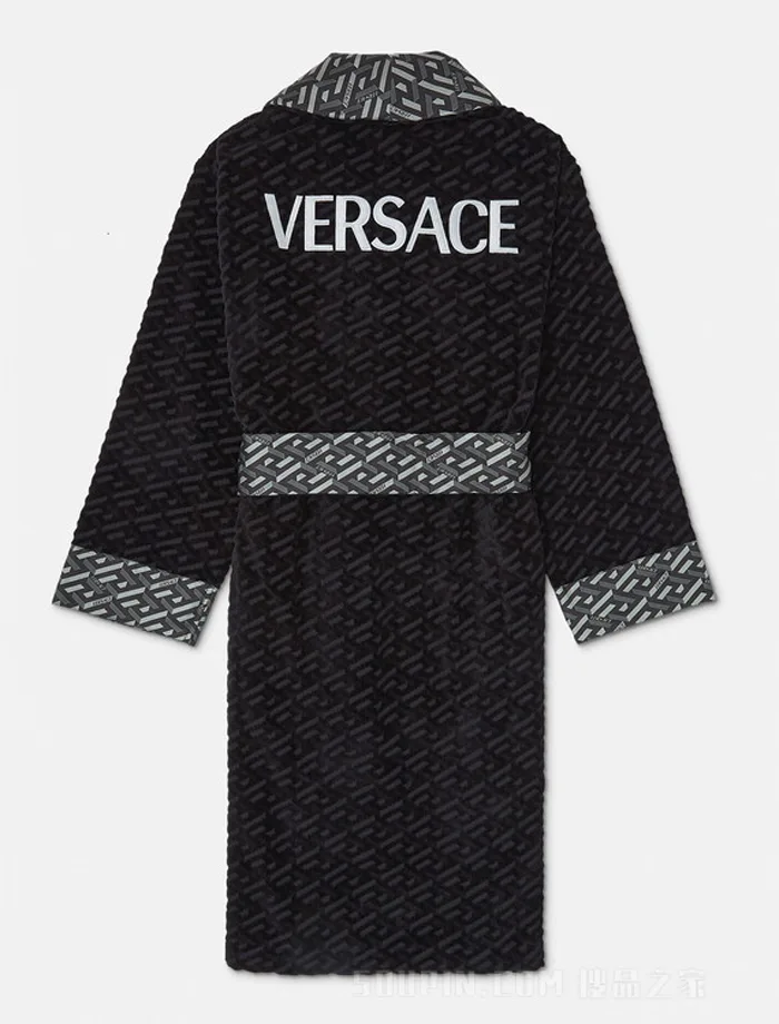 Luxury Pat Bode Black With Grey Versace Bathrobe