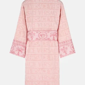 Pearl-Toy-Pink-Versace-Plain-Bathrobe-Back