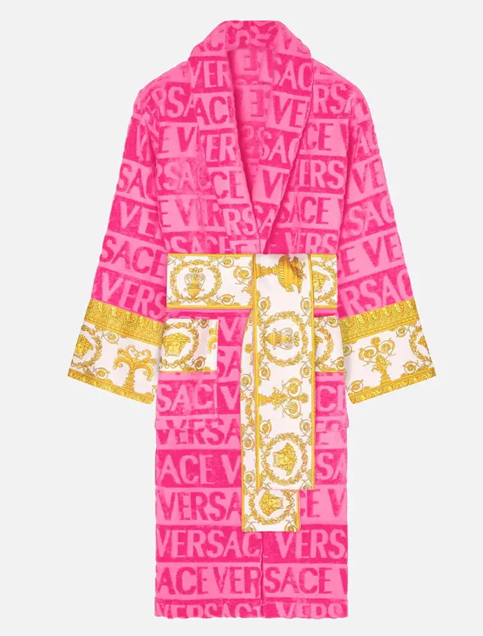 Luxury Pink Versace Robe