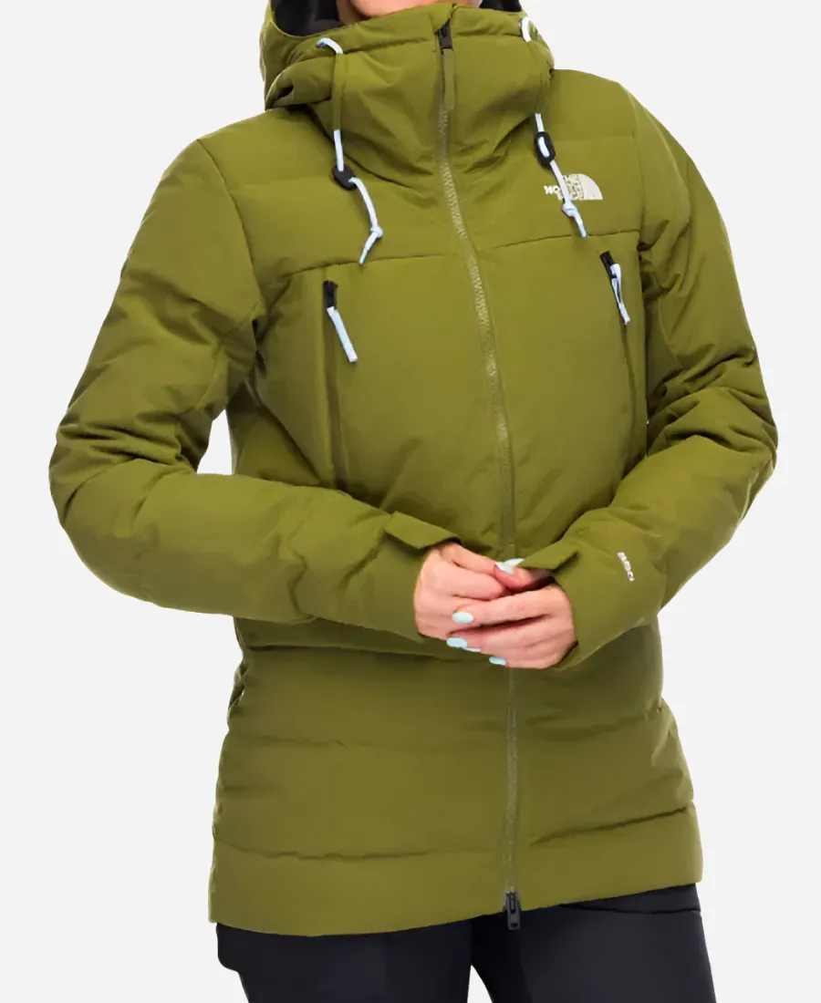 Rose Leslie Vigil S03 Green Puffer Hooded Jacket Style