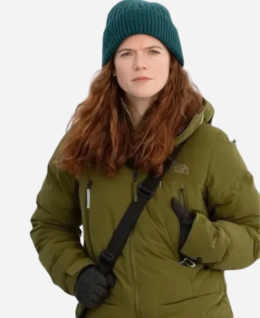 Rose Leslie Vigil S03 Green Puffer Hooded Jacket Style