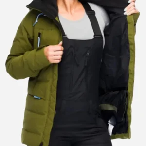 Rose-Leslie-Vigil-Season-03-Green-Puffer-Hooded-Jacket