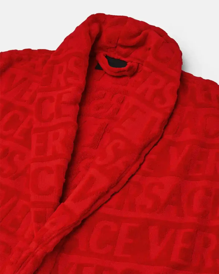Luxury Versace Allover Red Baroque Bathrobe