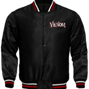 Stylish Venom Black Satin Jacket