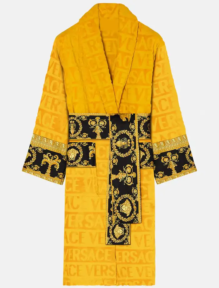 Luxury Yellow Versace Robe