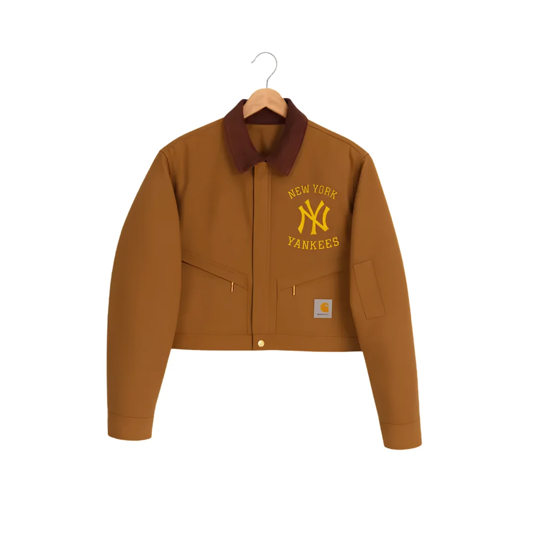 Vintage Carhartt x NY Yankees Crop Jacket brown