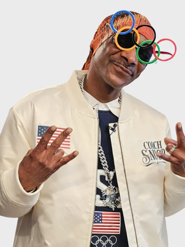 Team USA 2026 Snoop Dogg White Bomber Jacket