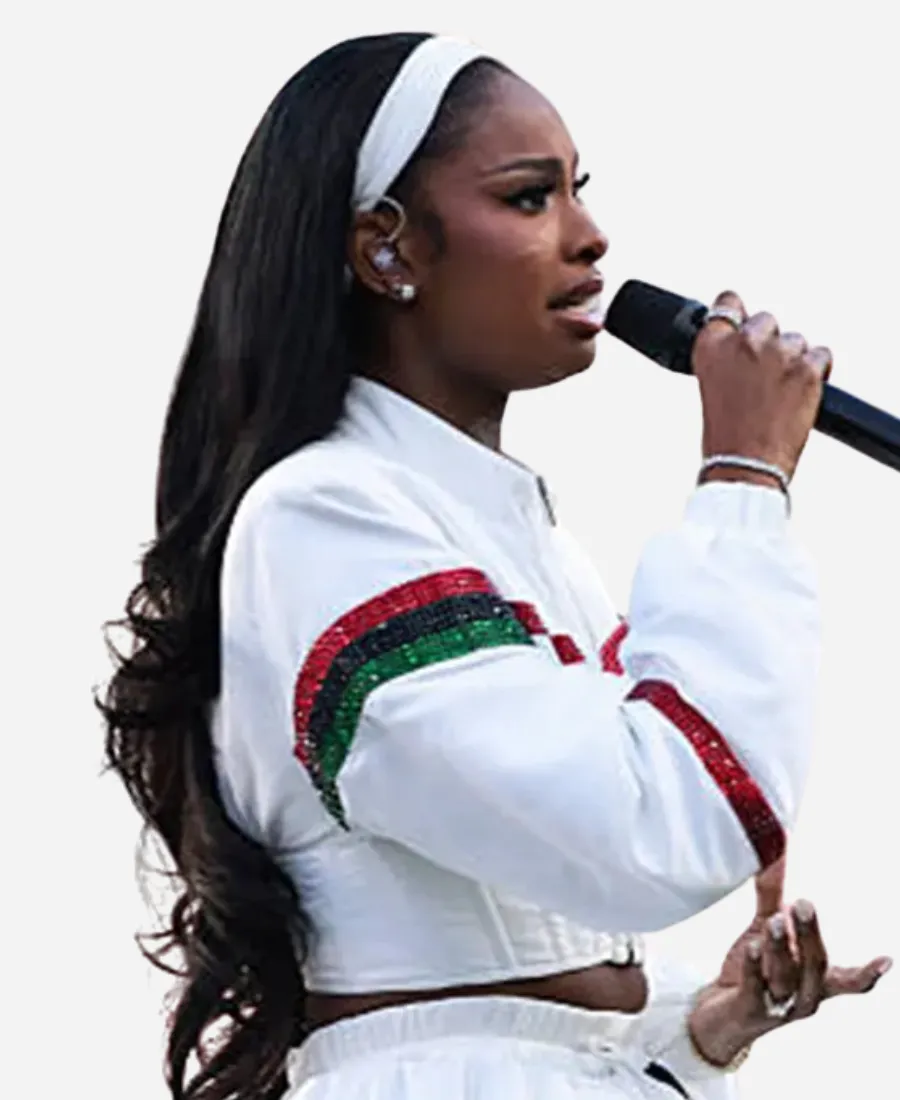Coco Jones Super Bowl LX Jacket
