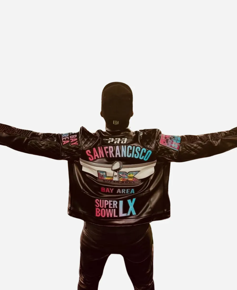 Super Bowl LX Gee Scott Sr Leather Jacket