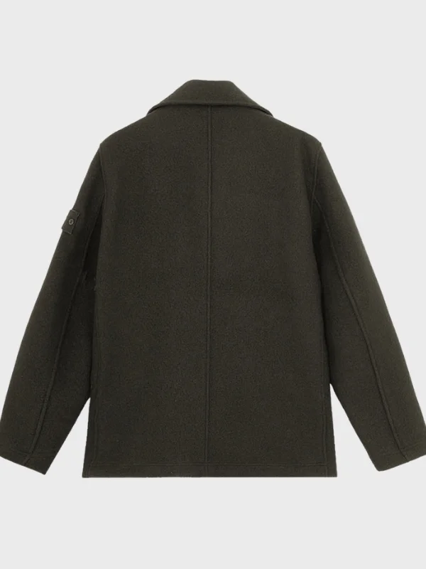David Harbour Maya Hawke’s Wedding Green Coat