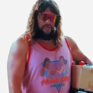 Jason Momoa A Minecraft Movie Pink Tank Top