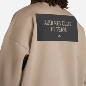 Adidas-x-Audi-Revolut-F1-Elevated-Crew-Sweatshirt-In-Sample-Brown