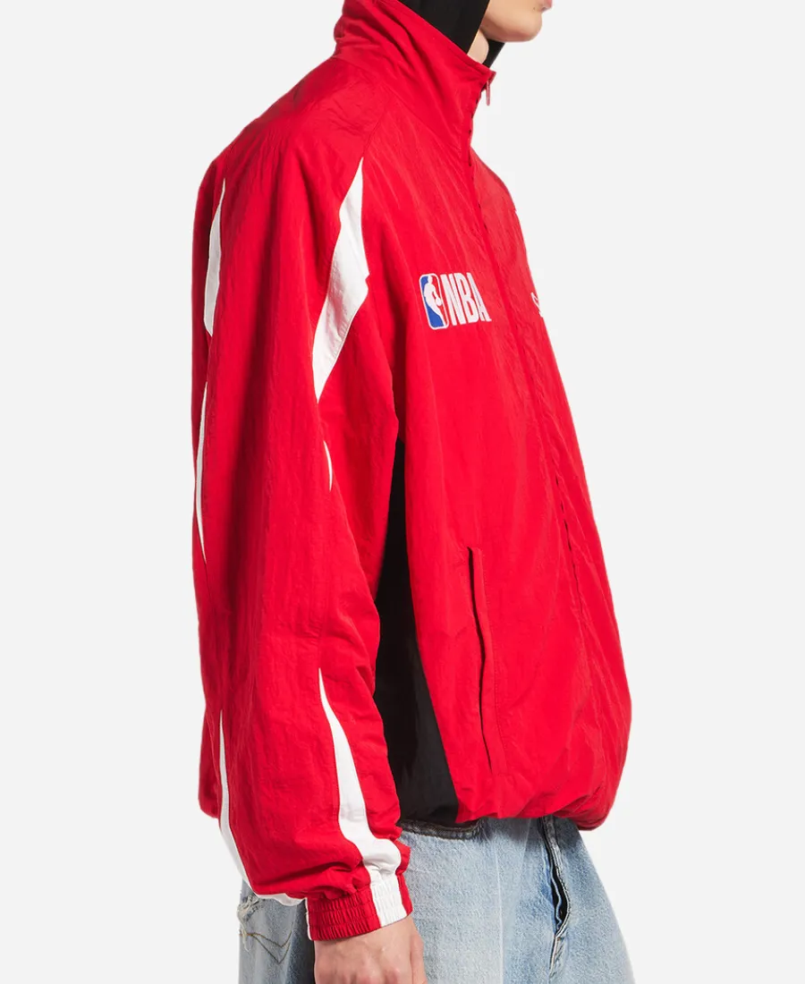 Red & Black Full Zip Track Jacket