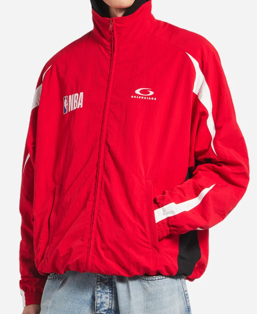 Red & Black Full Zip Track Jacket