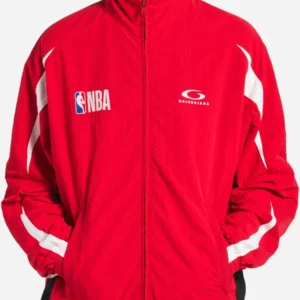 Red & Black Full Zip Track Jacket