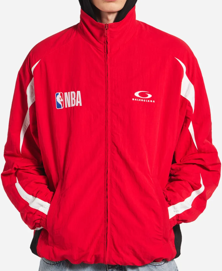 Red & Black Full Zip Track Jacket