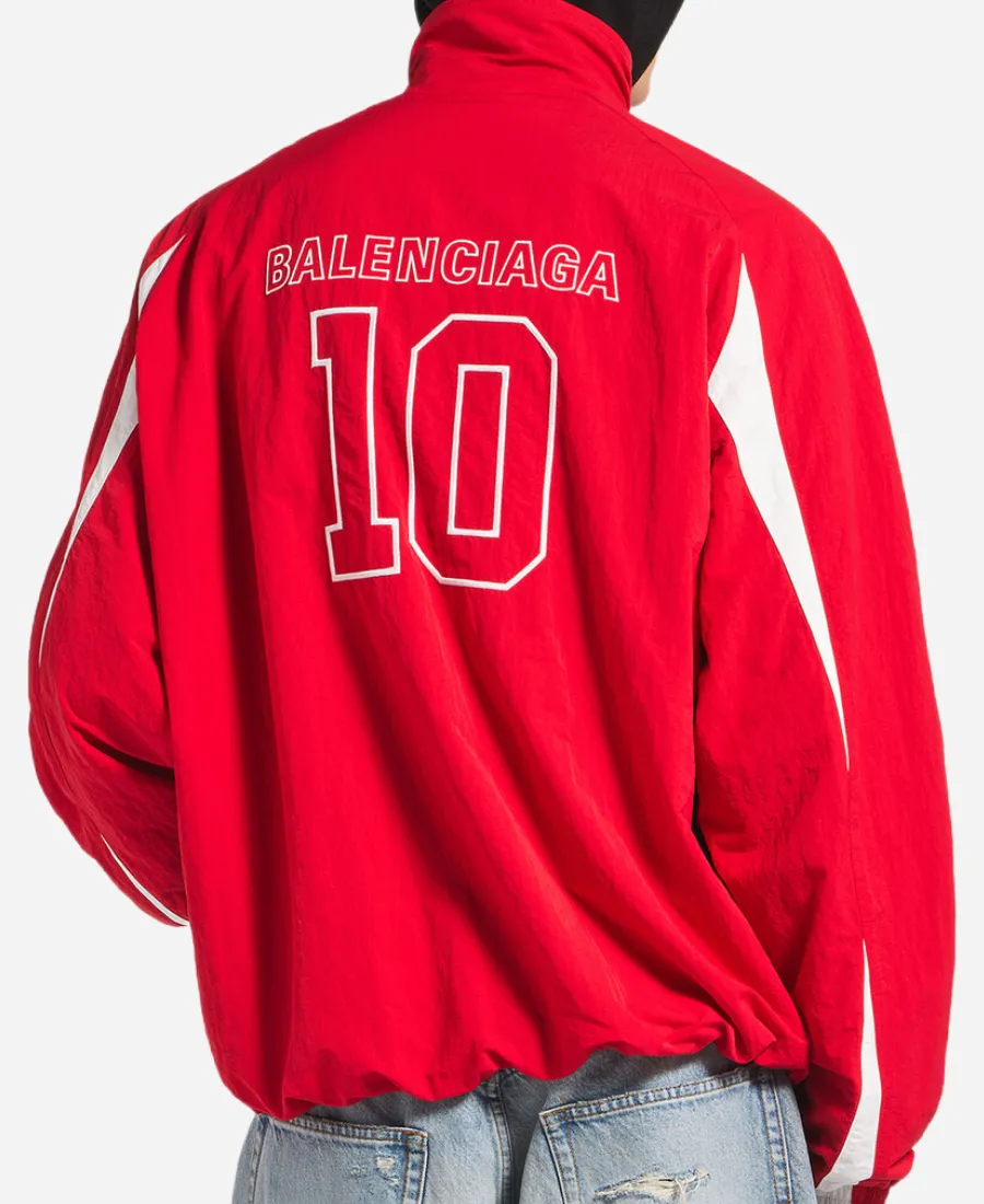 Red & Black Full Zip Track Jacket