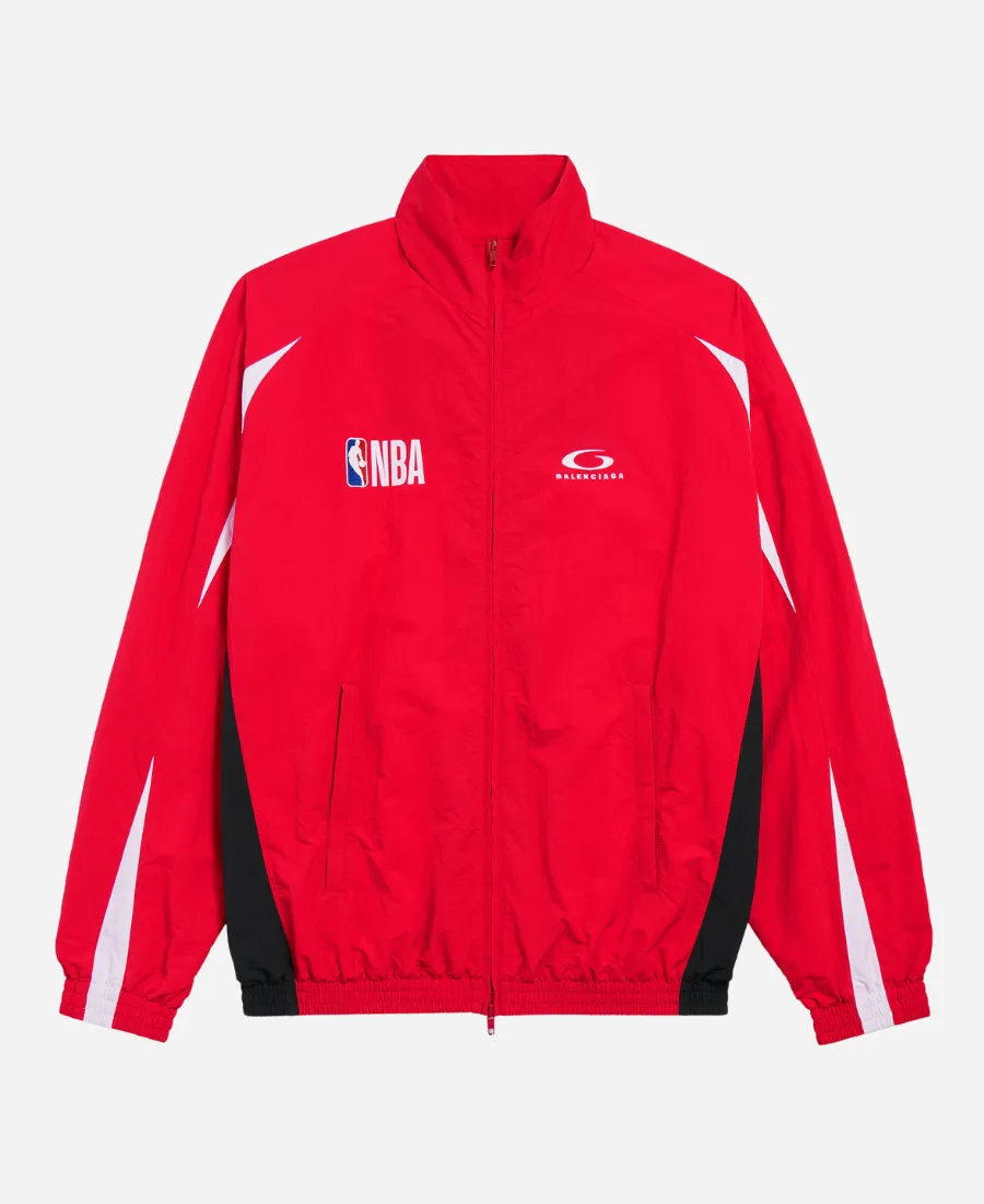 Red & Black Full Zip Track Jacket