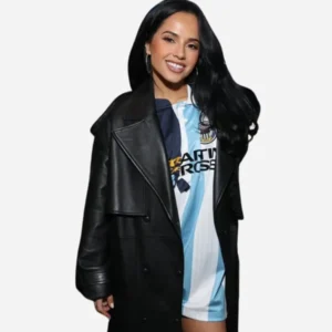Becky G Super Bowl LX Leather Coat