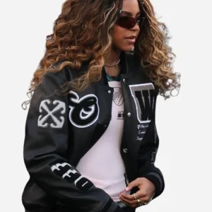 Blue-Ivy-Carter-Super-Bowl-LX-2026-Black-Bomber-Jacket