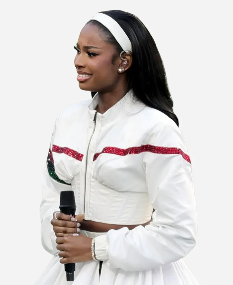 Coco Jones Super Bowl LX Jacket