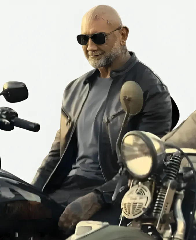 The Wrecking Crew 2026 Dave Bautista Leather Jacket